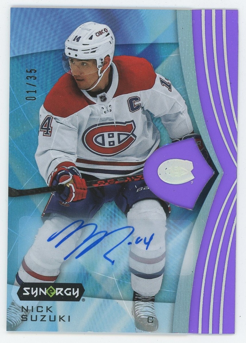 upper deck シフ　サインカード 2023-24 Upper Deck Synergy Purple Autograph Nick Suzuki 1/35