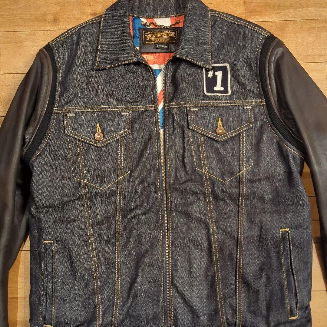 Neighborhood Denim Leather Jacket Width 56cm Size L | eBay Neighborhood Denim Leather Jacket Width 56cm Size L | eBay