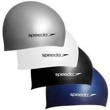 Speedo Plain Flat Silicone Cap Badekappe für...