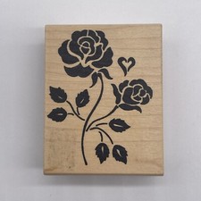 Great Impressions Roses Flowers Rubber Stamp F151