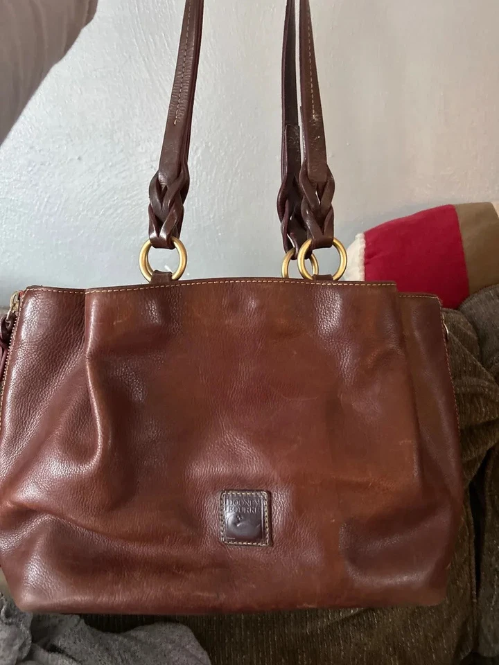 Dooney & Bourke Florentine Leather Large Zip Barlow Satchel - Image 3 of 4