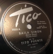 TITO PUENTE - A Burujon Punao/Baila Simon - 78 RPM 10