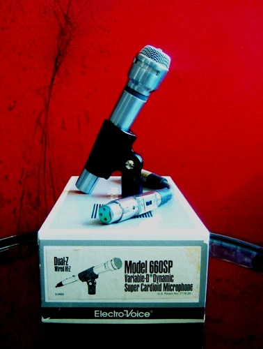 Vintage 1970's Electro Voice 660 dynamic cardioid microphone w accessories 664 1