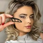 1pc Eyeshadow Stencil Tool with 5 Guides - Cream Shadow Smudge-Free Applicator