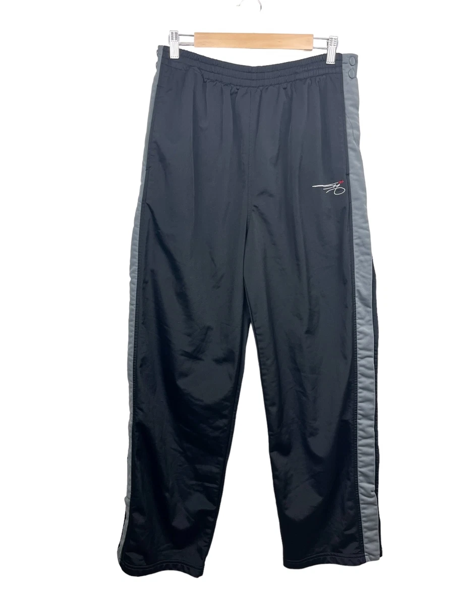 Shaq snap track fleece pants size M black