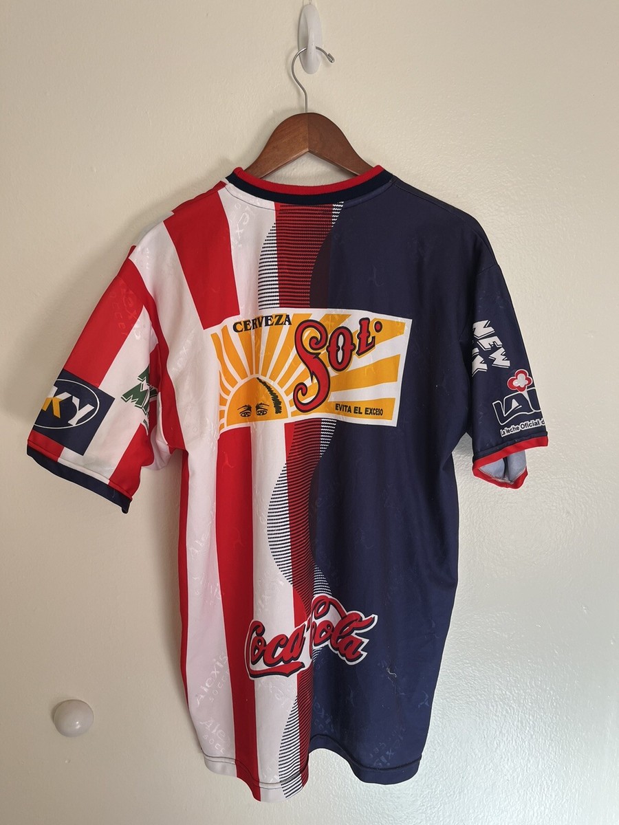 Vintage 90s Era Chivas FC Guadalajara Striped Jersey XL
