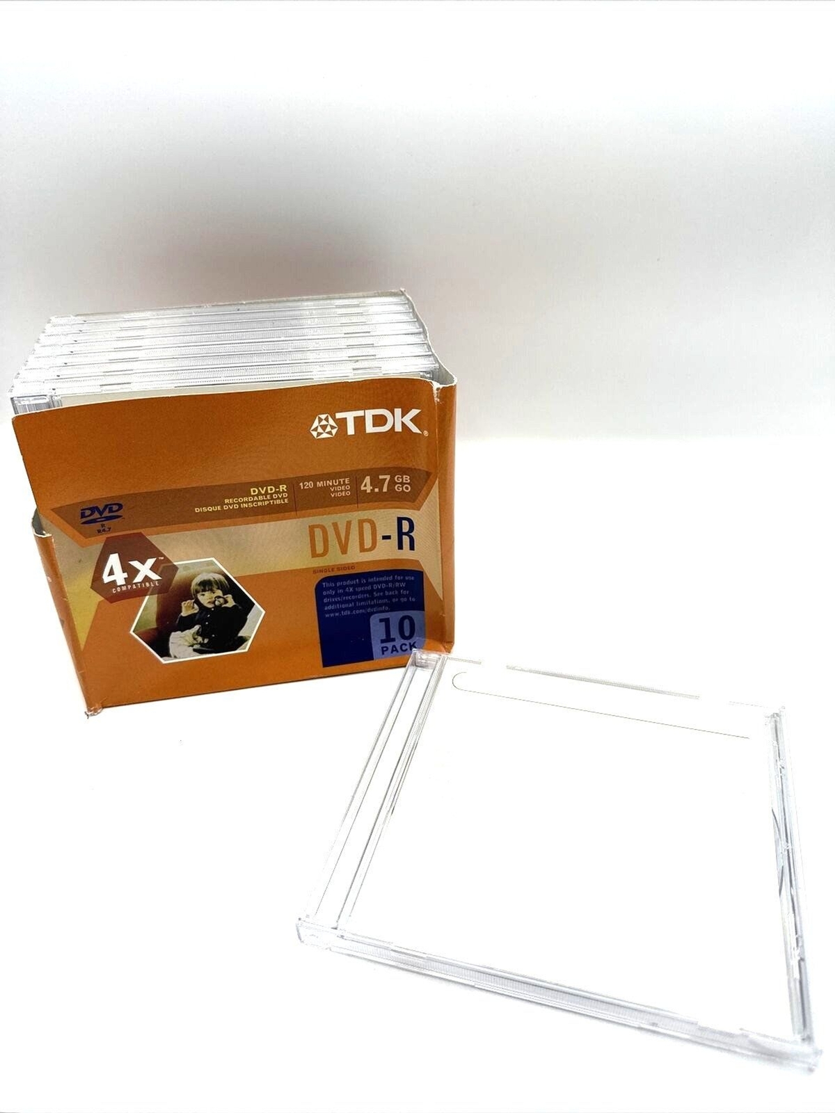 8 Pack TDK BLANK DVD Recordable 4X 120 Minute Video 4.7 GB Blank DVD-R NEW
