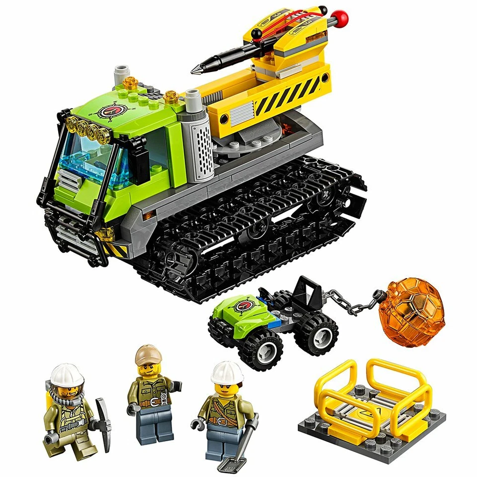 Lego City 60122 Volcano Explorers Volcano Crawler Track jackhammer Boulder NISB - Image 2 of 4
