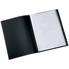Q-Connect KF01265 20-Pocket Presentation Book - Black 20-Pocket Single