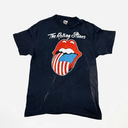 Rolling Stones North American Tour T Shirt Hanes Si 1980s vintage concert t-shirt, vintage, single stitch, B+ condition