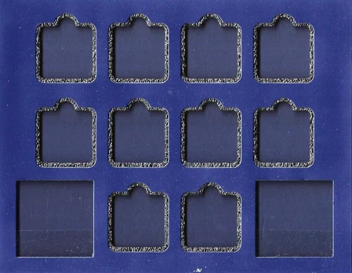 Coin Template for 10 Coins and 2 Compartments for Certificates (Offer-Buy-Exchange)