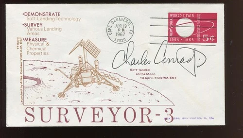 Astronaut Charles Conrad Signed 1967 Surveyor-3  Cover DC5162