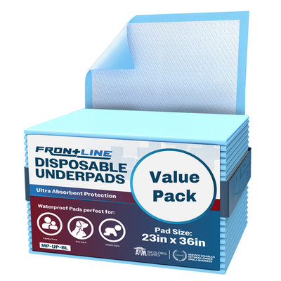 Large 23''x36'' Ultra Absorbent Underpads for Dogs, Puppies, 150 Count
