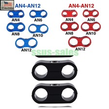 An4 6 8 10 12 Braided Hose Dual-hole Clamp Separator Clip Universal Clamp Us
