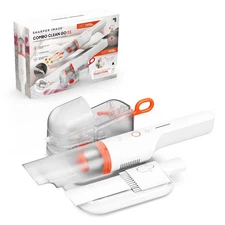 Sharper Image Cordless Handheld Vacuum with Spot Cleaner Attachment Gray/White