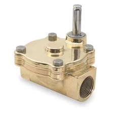 Dayton 007131 Brass Solenoid Valve Less Coil, Normally Closed, 1 In Pipe Size