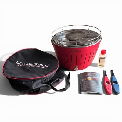 Grill - LotusGrill Classic G340 - Rot - Mit Zubehör (Tasche, Paste) tipptopp! 