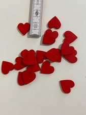  20 x Streudeko Holz Herzen rot  Tischdeko Deko Bastel Streuteile