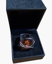 Chunky Sterling Silver 925 Ring With Dichroic Glass Size P Bohemian Jewellery