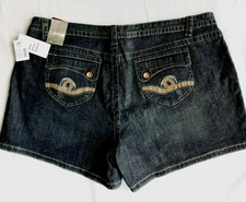 NWT New GITANO High Rise Waist Shorts Plus Size 26W Denim Flaps Pocket