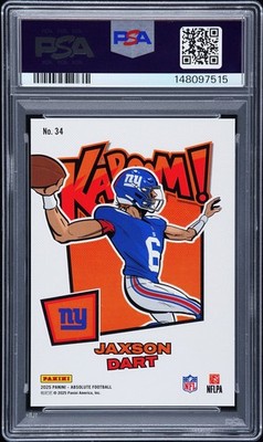 2025 PANINI ABSOLUTE KABOOM! HORIZONTAL GOLD #34 JAXSON DART 5/10