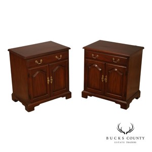 Henkel Harris Mahogany Pair of Nightstands