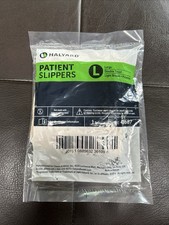 Halyard Patient Slippers L Large Sealed Slipper Socks Nice 1 Day Ship   