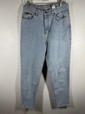 Vintage Calvin Klein Jeans Womens 14 Blue Mom Fit Light Wash Denim Made USA 90s