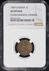 1909-S Indian Head Cent NGC XF Details Environmental Damage - Key Date, Scarce!
