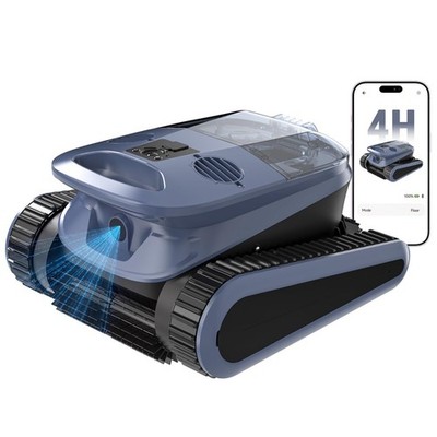 Seauto SAT40 Robotic Pool Cleaner, 240 Mins Runtime 4 Modes Cleaning App Control
