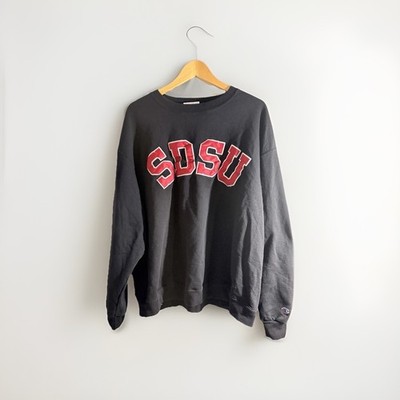 VTG Mens SDSU Champion brand Black sweater size xxl Faded