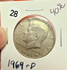 1969-D Kennedy Half Dollar - Silver