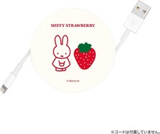 Gourmandise Miffy Strawberry Cord Reel Case Japan NEW
