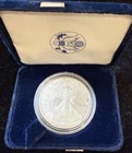 2001 AMERICAN SILVER EAGLE PROOF COIN W/ BOXES AND COA - WEST POINT MINT