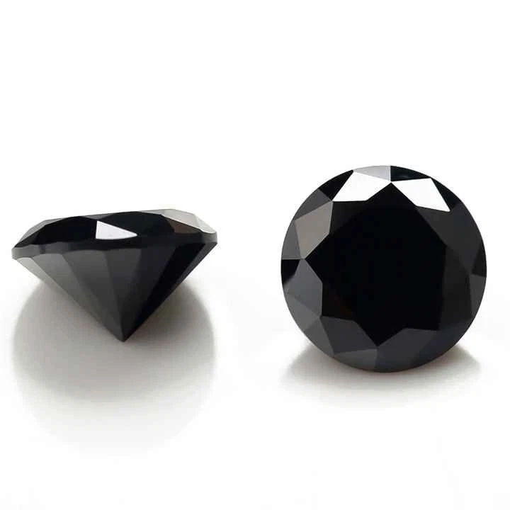 AAA Loose Gemstone Synthetic Round Fine Cut Black Spinel For Assorted Jewelry - Image 3 of 4