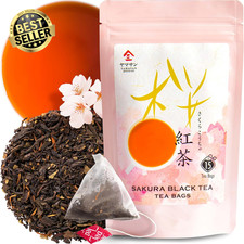 Sakura Japanese Loose Leaf Black Tea 3g x 15 Bags, Cherry Blossom Flavored