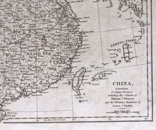 Antique Map of China Robert Wilkinson 1809 Rare Korea Taiwan - Picture 4 of 9