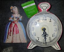 Ashland Pink and White Ceramic Clock One Size