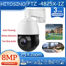 4K PTZ Camera 8MP IP POE Auto Tracking 25x Zoom Human/Vehicle Detection 328ft IR