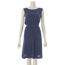 CHANEL cotton Unique knit pattern, contrasting design, COCO Mark plate one p...