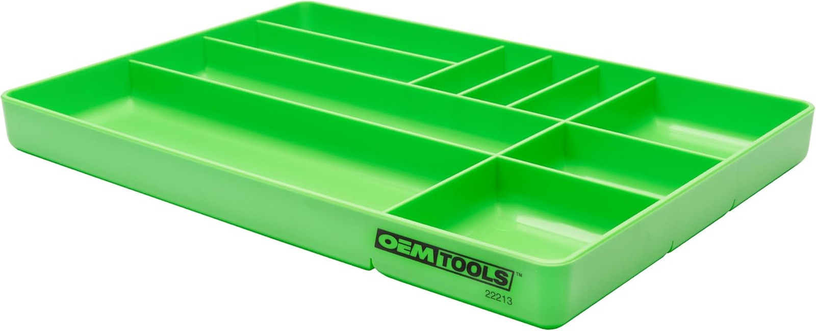 10-Compartment Tool Box Organizer Tray - Stackable Storage for Small Tools