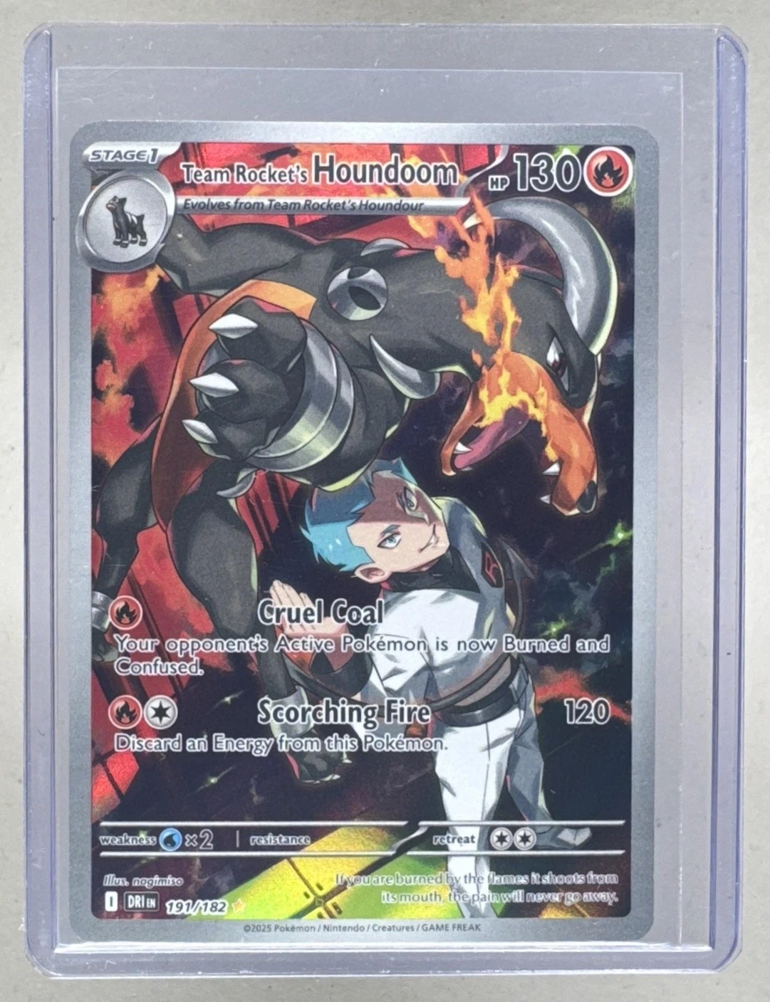 Team Rocket's Houndoom 2025 Pokemon Destined Rivals #191