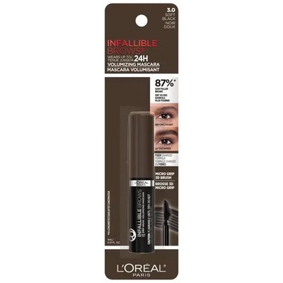 L'Oreal Paris Infallible 24H Volumizing Eyebrow Mascara - 0.13 fl oz Soft Black