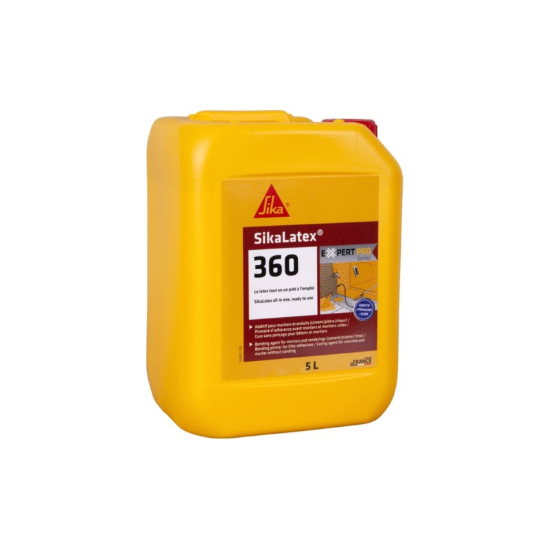 SikaLatex 360 SIKA - Résine d'accrochage et d'imperméabilisation pour mortier - Bidon de 5L