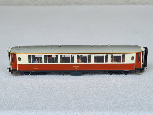 TOP Rarität Ferro-Suisse RhB HOm 1:87 Salonwagen A 1142 mit Figuren, beleuchtet  | Zustand: Gebraucht