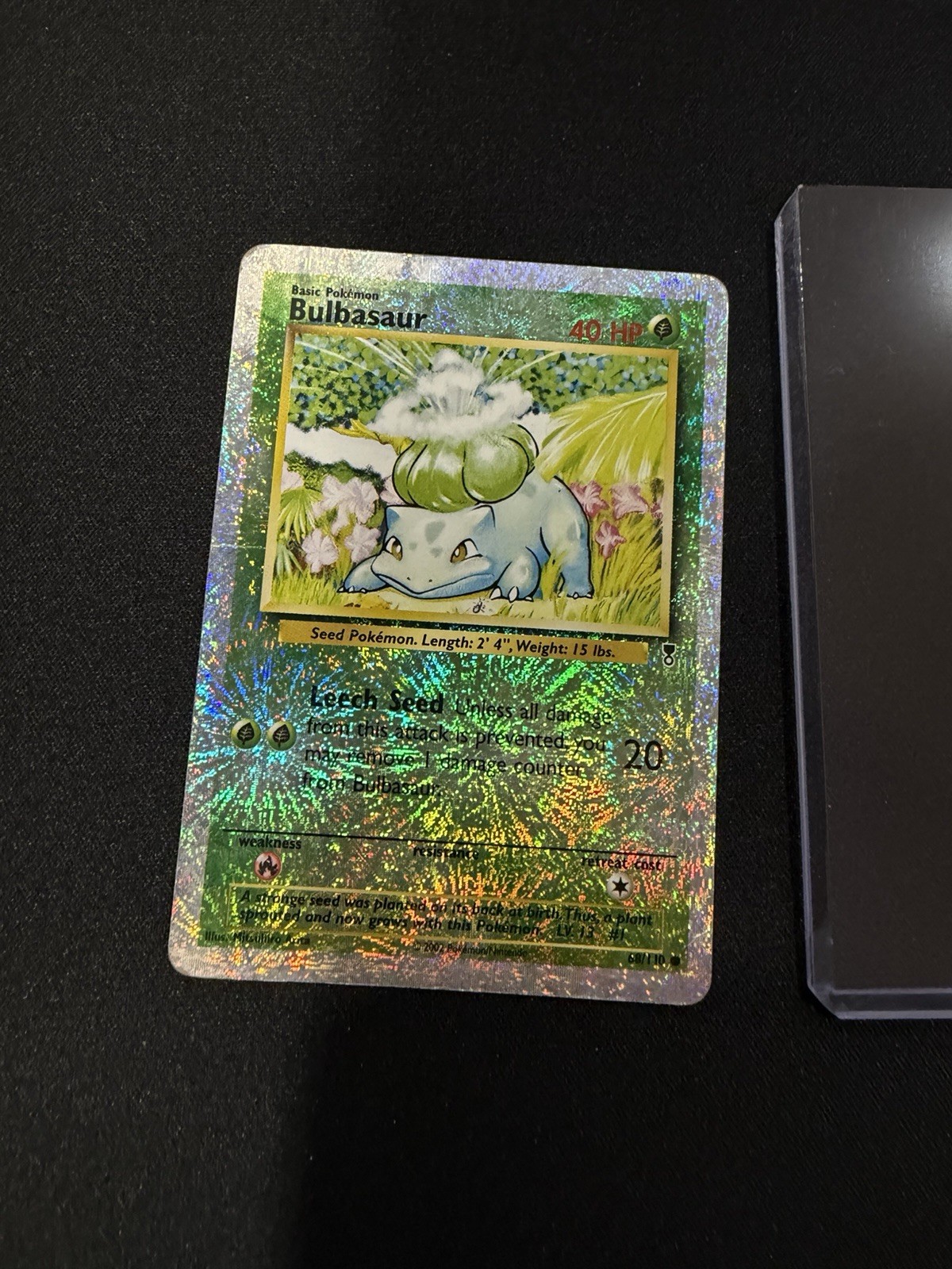 2002 POKEMON LEGENDARY COLLECTION # 68/110 BULBASAUR REVERSE HOLO 💎HP💎