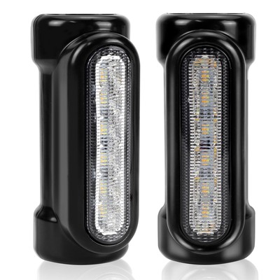 Motorcycle Highway Bar Lights Switchback Driving Lights Led Amber Turn Signal...