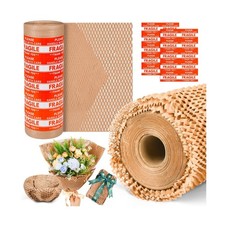 Honeycomb Packing Paper 12" x 55 ft - Eco-Friendly Cushioning Wrap for Moving...