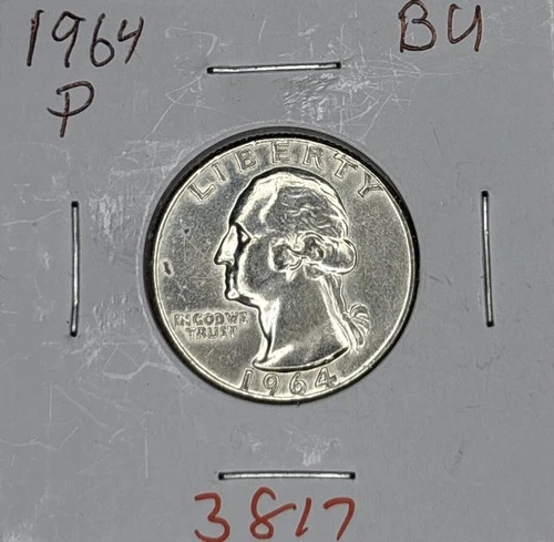 1964-P BU Washington Quarter, Item 3817