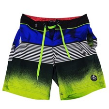 OP Ocean Pacific Board Short sz 30 Men Neon Green Royal Blue OPFBSY Skater Surf